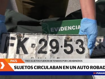 Carabineros detuvo a sujetos que huyeron de fiscalización en San Bernardo. Uno de ellos resultó baleado en el brazo tras amenazar al funcionario policial