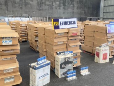 Incautan cargamento de cigarrillos avaluado en 1.500 millones de pesos en el Puerto de San Antonio