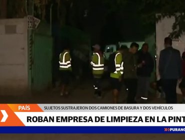 Delincuentes armados robaron cuatro vehículos desde una empresa de aseo en La Pintana