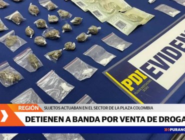 Cae banda que vendía drogas en la plaza Colombia de Viña del Mar