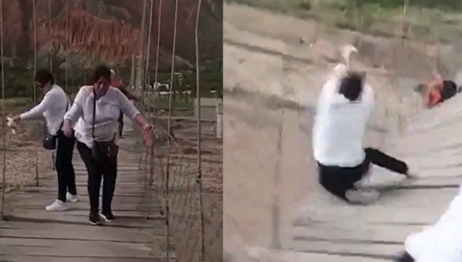 Chilena cae de un puente colgante mientras pasaba sus vacaciones en Bolivia: se fracturó 10 costillas y se encuentra grave
