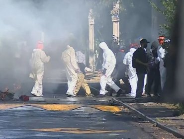 Cerca de 50 estudiantes del INBA lanzaron bombas molotov e instalaron barricadas en día de convocatoria a "mochilazo"