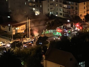 Incendio estructural afectó el jardín de una vivienda de calle Limache en Viña del Mar