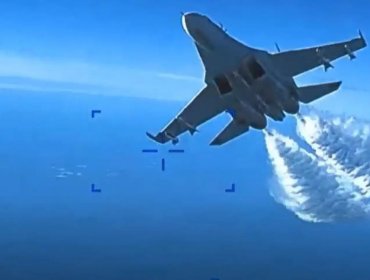 Ejército estadounidense publica registro que muestra el momento del choque entre su dron Reaper y un avión militar ruso