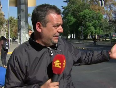 Periodista de matinal de TVN fue agredido mientras cubría manifestación en Santiago: "Es una situación cobarde"