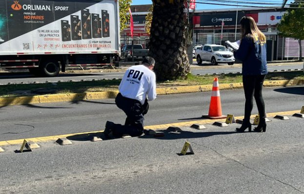 Una persona herida dejó balacera a metros del centro de Concepción: se percutaron más de 10 disparos