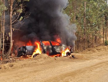 Al menos 11 vehículos y maquinarias resultaron destruidas tras un nuevo ataque incendiario en Lumaco