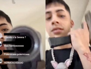 Cris MJ fue denunciado ante Fiscalía luego de exhibir un arma en 'Live' de Instagram