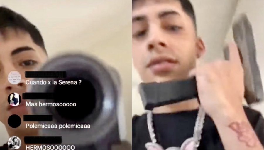 Cris MJ fue denunciado ante Fiscalía luego de exhibir un arma en 'Live' de Instagram