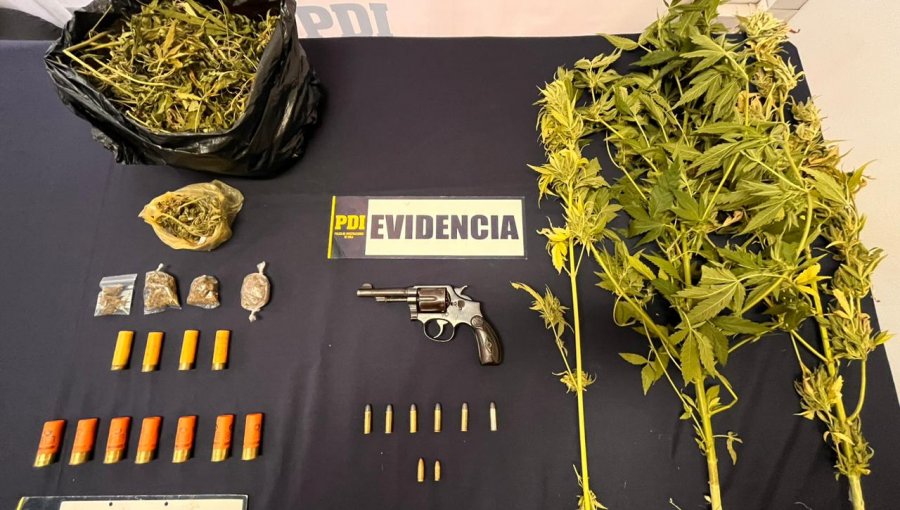 Detienen a tres personas e incautan drogas, armas y municiones desde tres domicilios en Puchuncaví