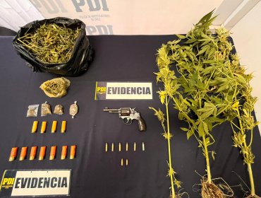 Detienen a tres personas e incautan drogas, armas y municiones desde tres domicilios en Puchuncaví