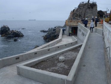 Un 82% de avance presentan las obras de conservación del paseo costero de la Av. La Marina de Viña del Mar