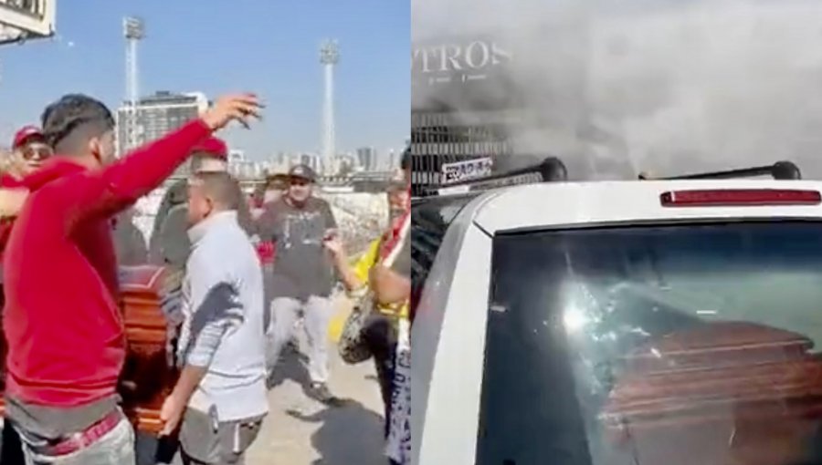 Hinchas de Colo-Colo ingresaron al Monumental junto al cortejo fúnebre de un barrista muerto