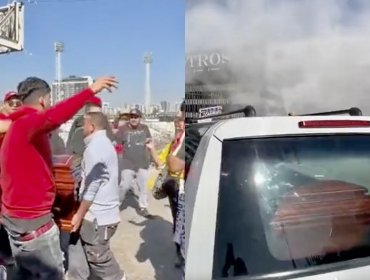 Hinchas de Colo-Colo ingresaron al Monumental junto al cortejo fúnebre de un barrista muerto