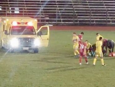 Paulo Garcés debió ser retirado en ambulancia por grave lesión en partido de Valdivia