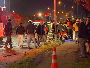 Hualpén: Auto cae desde el Puente O'Higgins dejando una víctima fatal y un herido de gravedad