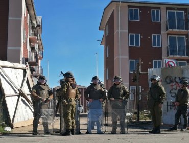 Con cinco detenidos terminó el masivo desalojo de departamentos tomados en San Pedro de la Paz