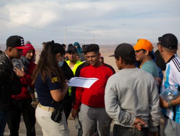 PDI realizó catastro de migrantes venezolanos varados en la frontera que serán repatriados este domingo