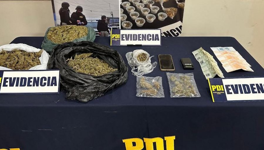 Detienen a tres hombres que vendían droga mediante delivery en La Ligua: Incautan dos kilos de cannabis sativa procesada