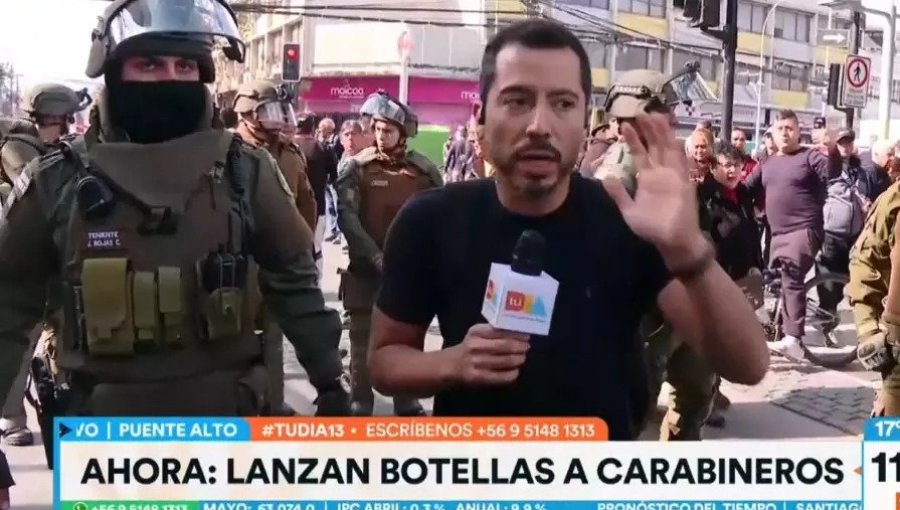 "Bien maletero": Periodista de «Tu día» fue agredido en medio de operativo policial en Puente Alto