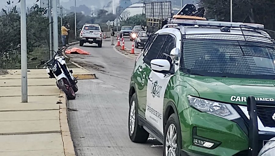 Fatal accidente de tránsito en Concón: Motociclista perdió la vida en la ruta F30-E
