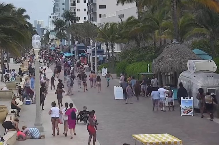 Nueve personas fueron baleadas en el concurrido balneario de Hollywood Beach en Miami
