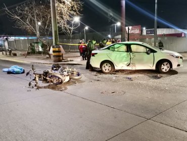 Motociclista perdió la vida tras chocar contra un automóvil en Puente Alto