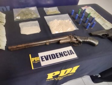 Detienen a pareja que vendía drogas a sus vecinos en Putaendo: tenían armas y municiones