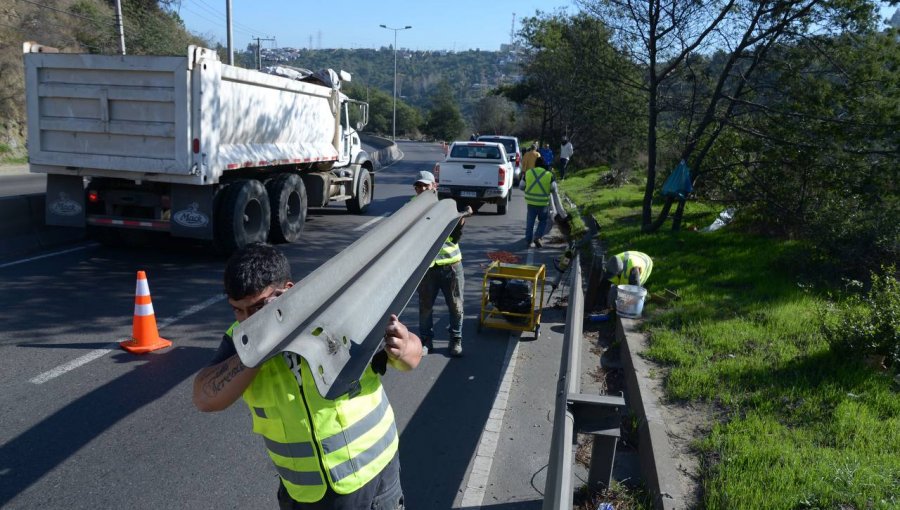 Comenzó el recambio de barreras de protección vehícular en el «Troncal Urbano»: habrá restricciones de tránsito en Viña del Mar