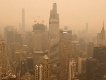 La enorme nube de humo que cubre Norteamérica y que obligó a Nueva York a cancelar las actividades al aire libre