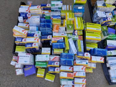 Más de 1.200 cajas de fármacos fueron decomisadas en operativo contra el comercio ambulante en la feria de Reñaca Alto