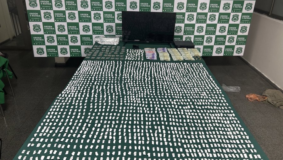 Incautan más de 2.600 dosis de pasta base, marihuana y cocaína en Pedro Aguirre Cerda