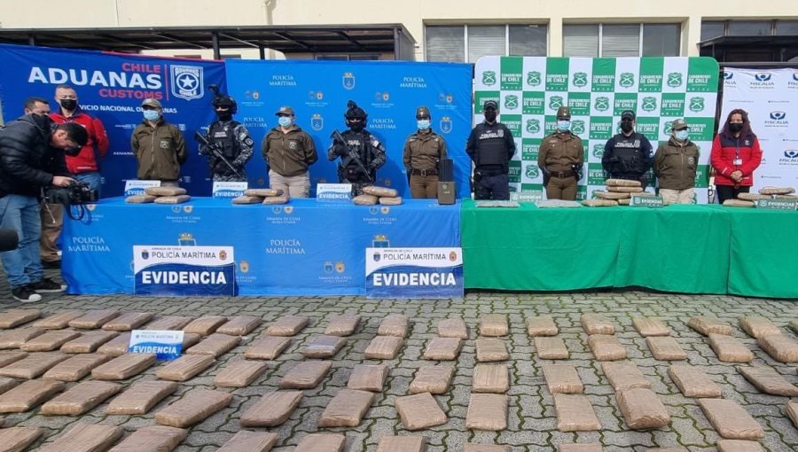 Detienen a banda transnacional y decomisan 275 kilos de marihuana "creepy" avaluada en $2 mil millones en el Puerto de Valparaíso