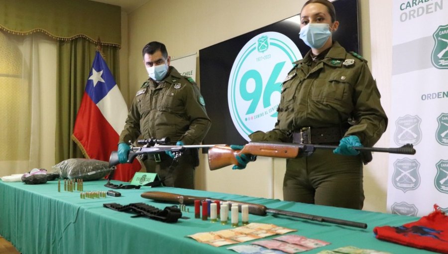 Detienen a comunero vinculado a organización radical de La Araucanía: incautaron armas y drogas desde su domicilio
