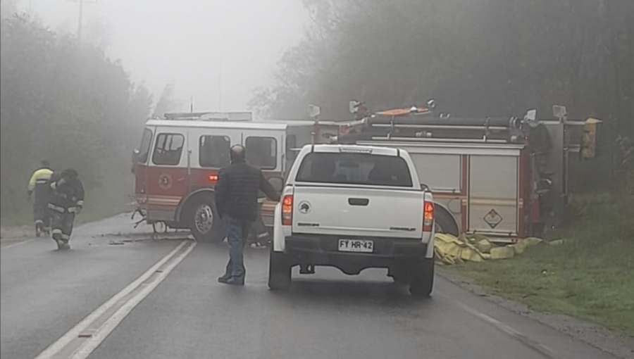 Carro de Bomberos protagoniza accidente de tránsito en Santo Domingo