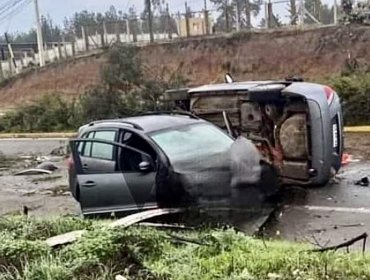 Un fallecido y un lesionado deja colisión de alta energía en el Camino Internacional de Concón