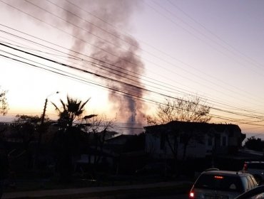 Una persona perdió la vida en medio de un incendio que destruyó una vivienda en Concón