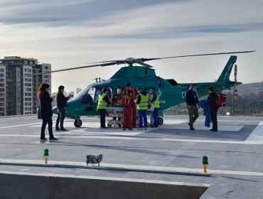 Exitoso primer traslado de una paciente desde el helipuerto del Hospital Gustavo Fricke de Viña del Mar