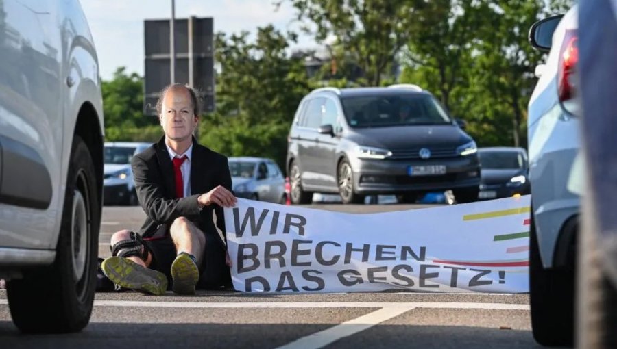 Activistas climáticos bloquearon el tránsito en varias ciudades de Alemania: algunos se pegaron a las calles