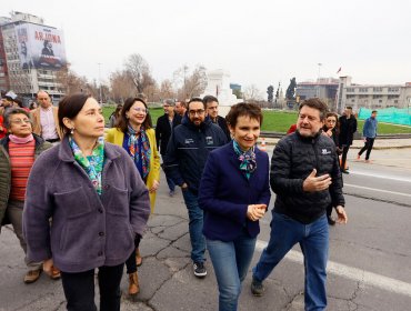 Nueva Alameda: Autoridades recorren nuevo trazado para Plaza Italia