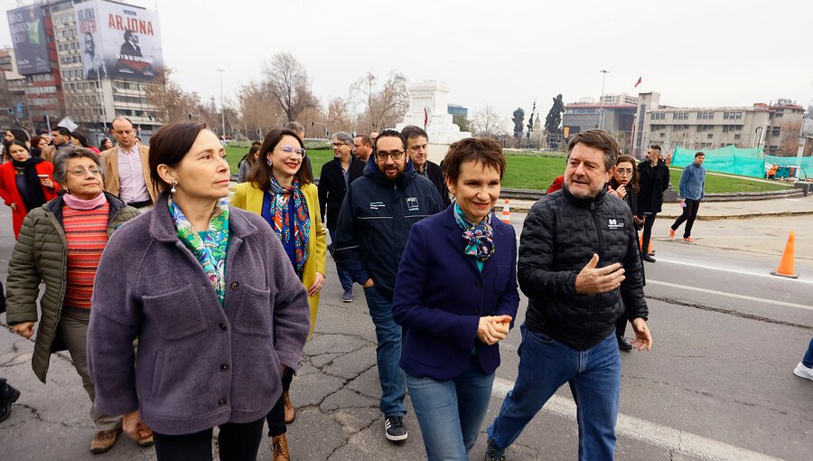 Nueva Alameda: Autoridades recorren nuevo trazado para Plaza Italia