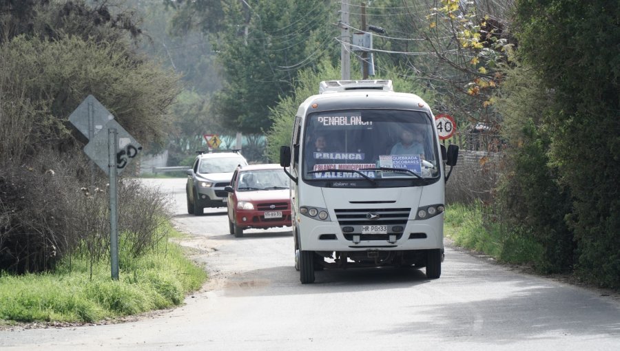 Zonas rurales de Villa Alemana ya cuentan con transporte público al centro de la comuna