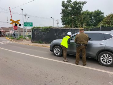 Realizan campaña preventiva en cruces ferroviarios de la provincia de Quillota