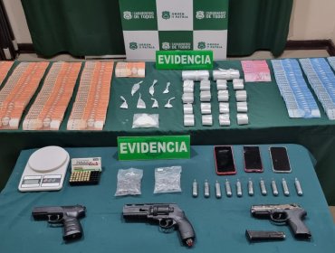 Decomisan 27 kilos de cocaína y armas de fuego a banda criminal en Puerto Varas