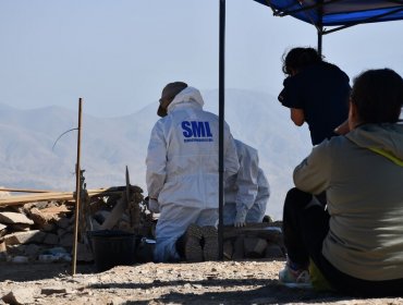 Exhuman restos de presunto detenido desaparecido desde faena minera en Mejillones