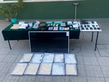 Desbaratan laboratorio clandestino de droga en el sector Bajos de Mena de Puente Alto