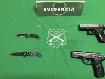 10 detenidos dejan tres procedimientos policiales en Viña del Mar: incautaron armas, teléfonos y un automóvil