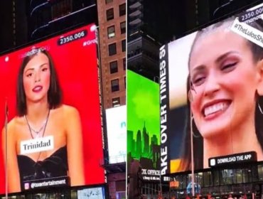 Coni Capelli de “Gran Hermano” sorprende en las pantallas de Times Square en Nueva York