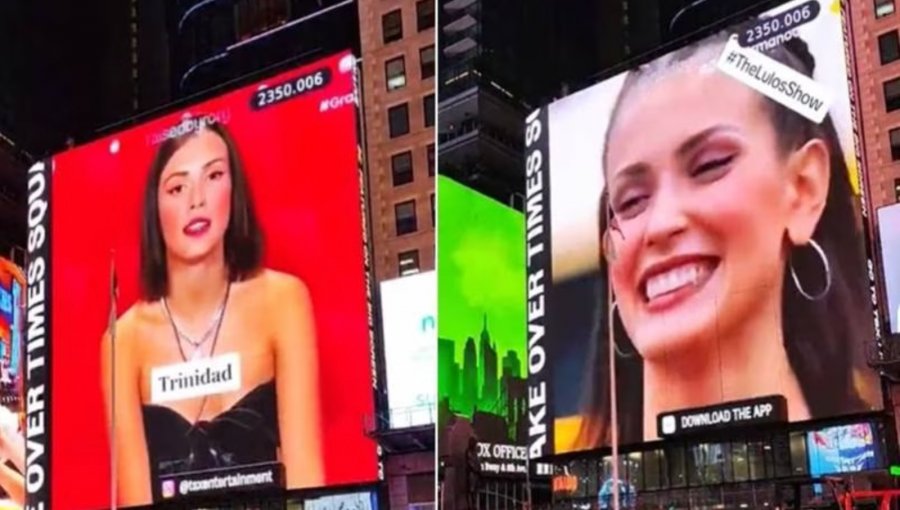 Coni Capelli de “Gran Hermano” sorprende en las pantallas de Times Square en Nueva York