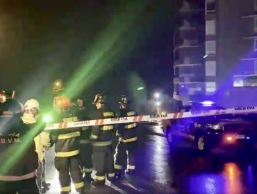 Colapso de un muro de contención obligó a evacuar un edificio completo en Viña del Mar